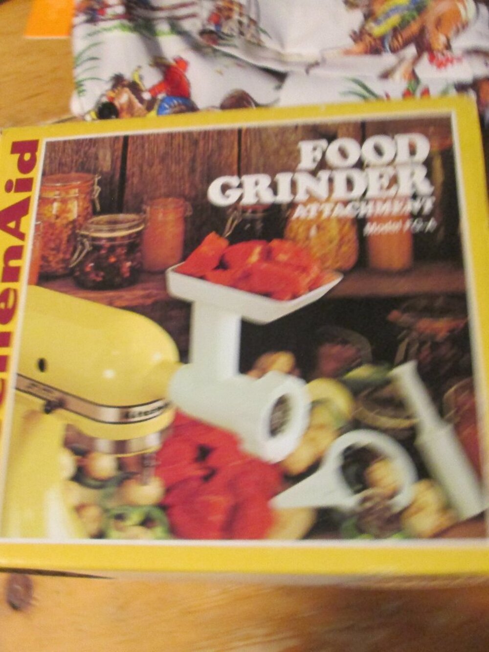 New in box kitchen aide attachment meat grinder new with paperwork instcructions